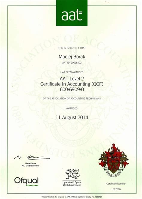 AAT Level 2 Certificate in Accounting .